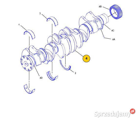 Caterpillar Cat C10 wał korbowy 3264278 3264278 wielkopolskie Jastrzębniki sprzedam