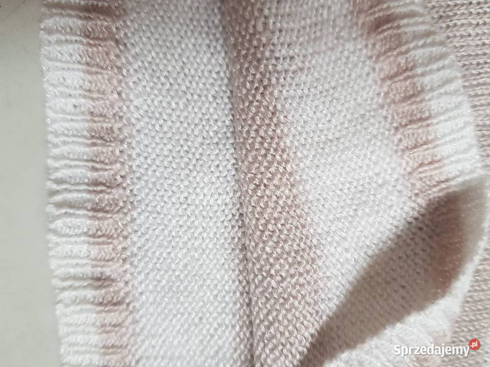 dzianinowa bluzka z krótkim rękawem mokka letnia