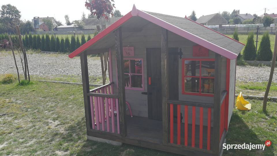Śliczny drewniany domek zabaw dzieci Radków sprzedam