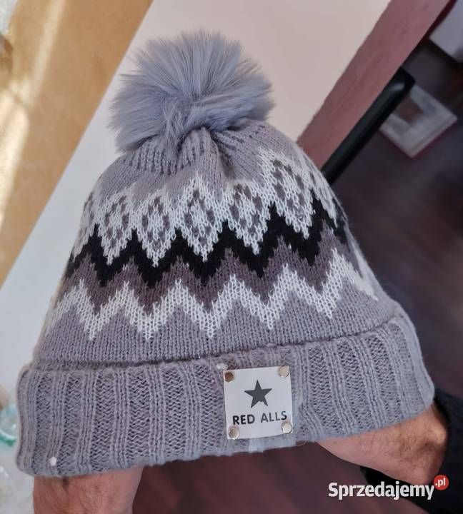 Zimowa ciepła czapka z szalikiem kominem