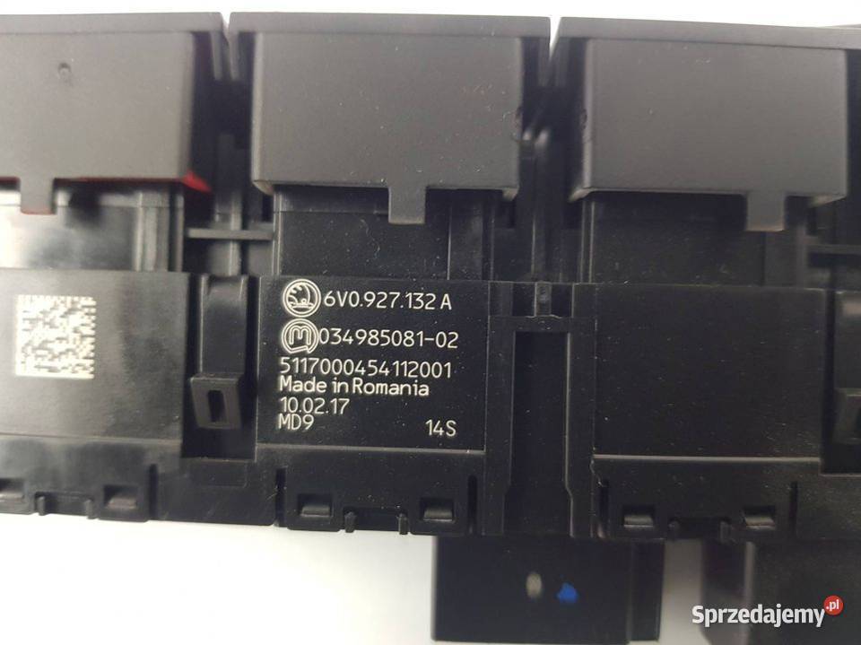 WŁĄCZNIK AWARYJNYCH 6V0927132A FABIA III LIFT Lipno