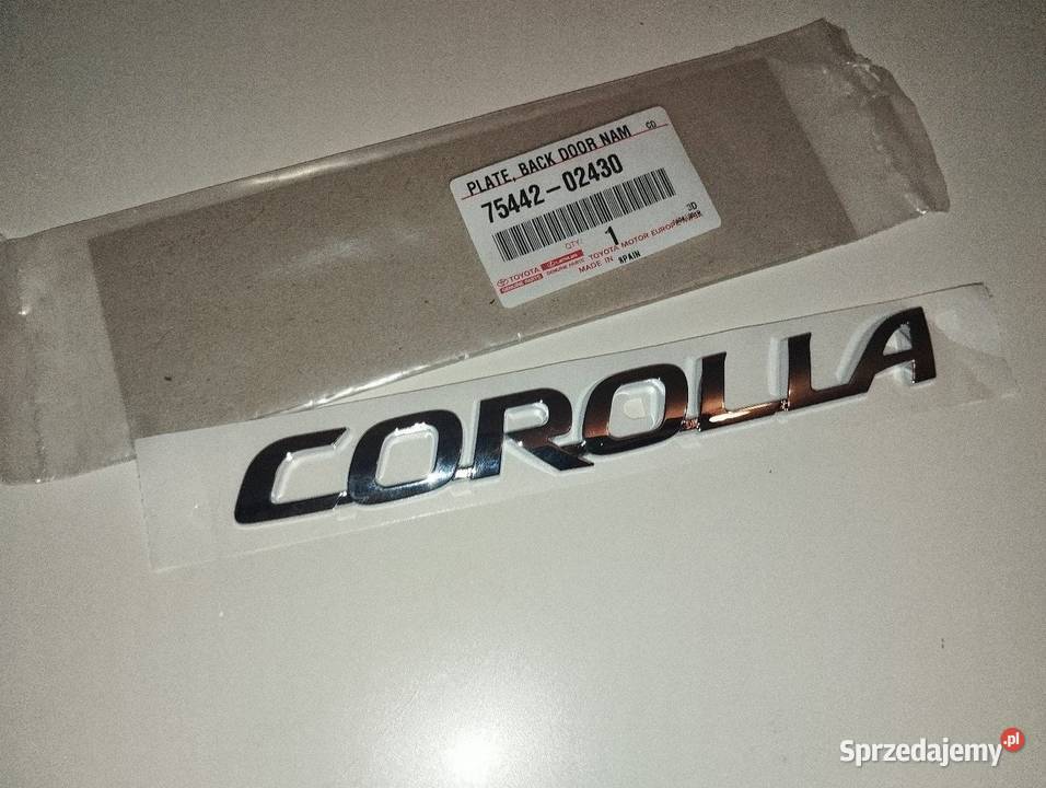 Emblemat napis Corolla E21 7544202430 2018r osobowe Karoseria łódzkie Zelów