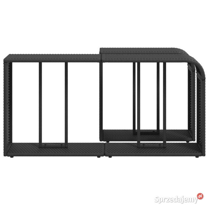 Szafki 2 czarne polirattan WM365981 Warszawa