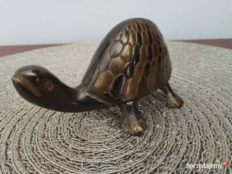 Żółw figurka mosiężna