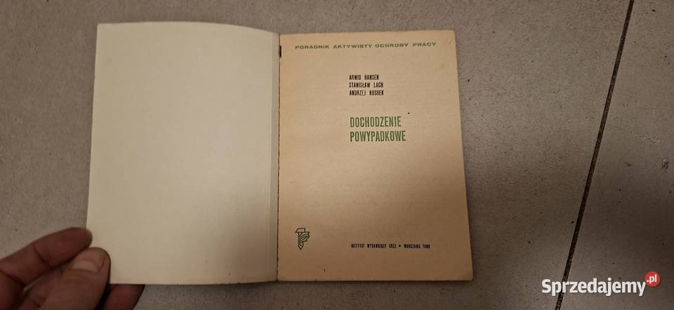 Pierwsze wydanie z 1981 Dochodzenie powypadkowe Łęczyca sprzedam