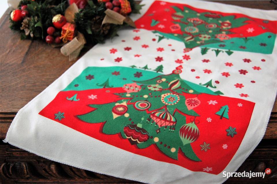 Bieżnik świąteczny z choinką Boże Narodzenie Lublin