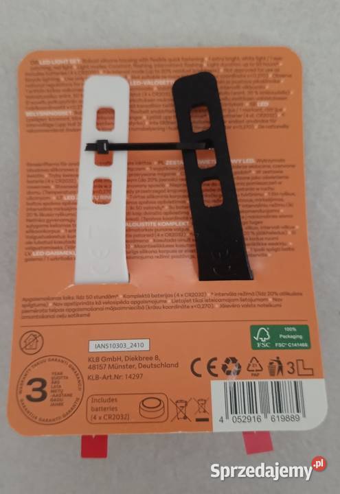 CRIVIT Zestaw lampki rowerowe sygnalizacyjne warmińsko-mazurskie Ełk