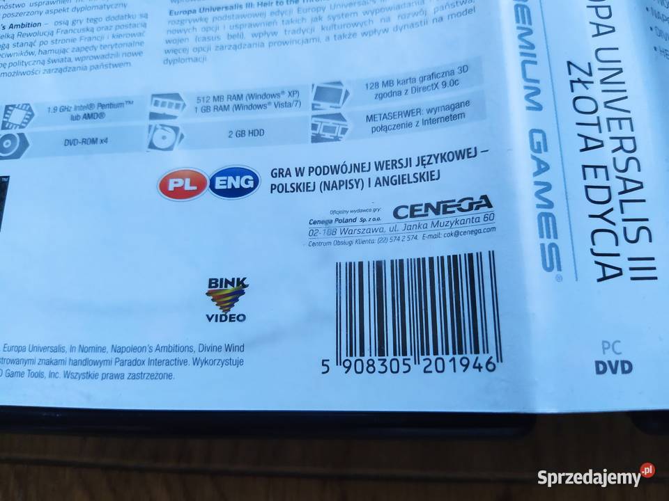 Europa Universalis III Złota Edycja PC DVD ENG napisy Stalowa Wola