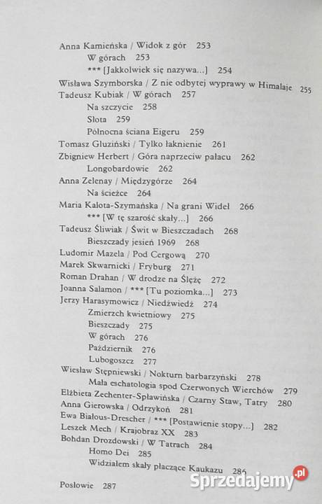L Strofy o górach Antologia Kolbuszewski Warszawa