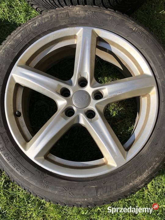 Felgi aluminiowe Audi R17 z oponami zimowymi małopolskie Tuchów