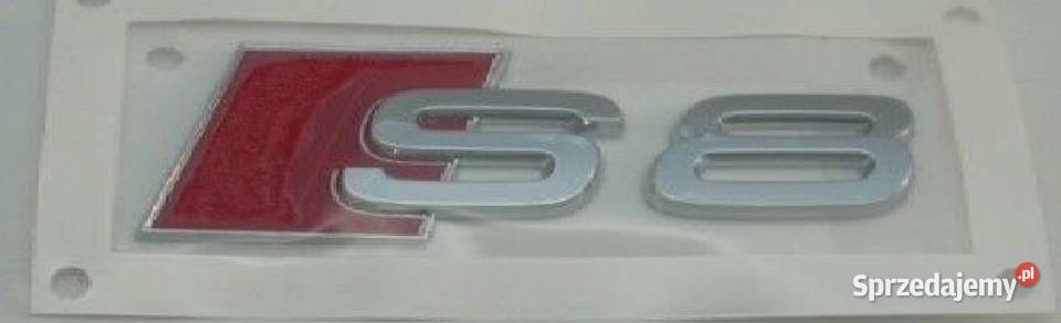 NOWY emblemat S8 srebrny znaczek przyklejany Zamość sprzedam