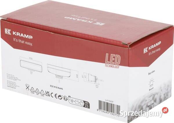 Lampa robocza LED prostokątna 30W 2880lm 1224V