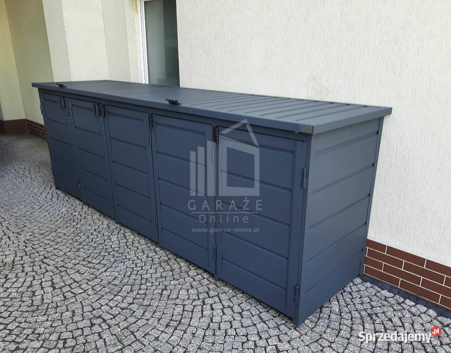 wiata śmietnikowa obudowa kubłów 345x80x120 śląskie Wisła