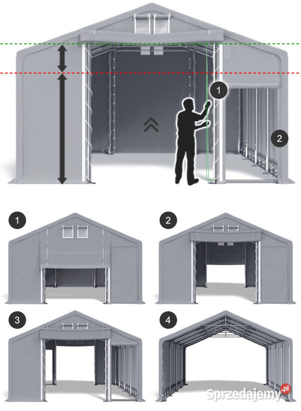 DAS COMPANY 5x8m 339m Namiot magazynowy wysoki Gdańsk