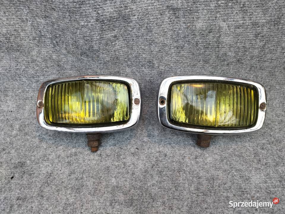 Stare żółte halogeny chrom JKlein Kraków Reflektory i halogeny wielkopolskie Leszno