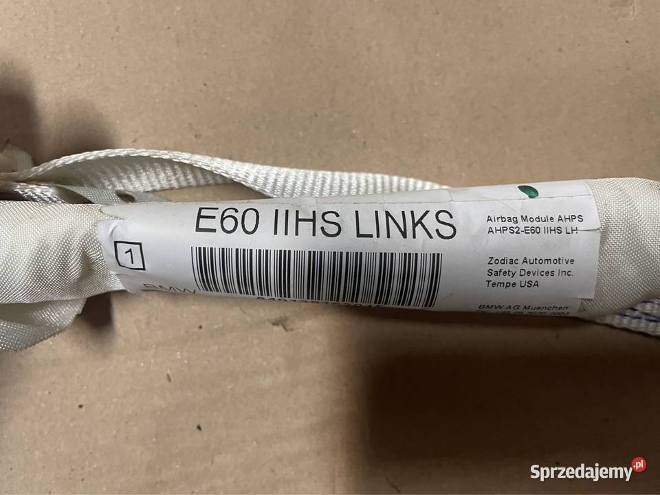 5322322 kurtyna powietrzna lewa bmw 5 e60 Lift Poduszki powietrzne Szczecin