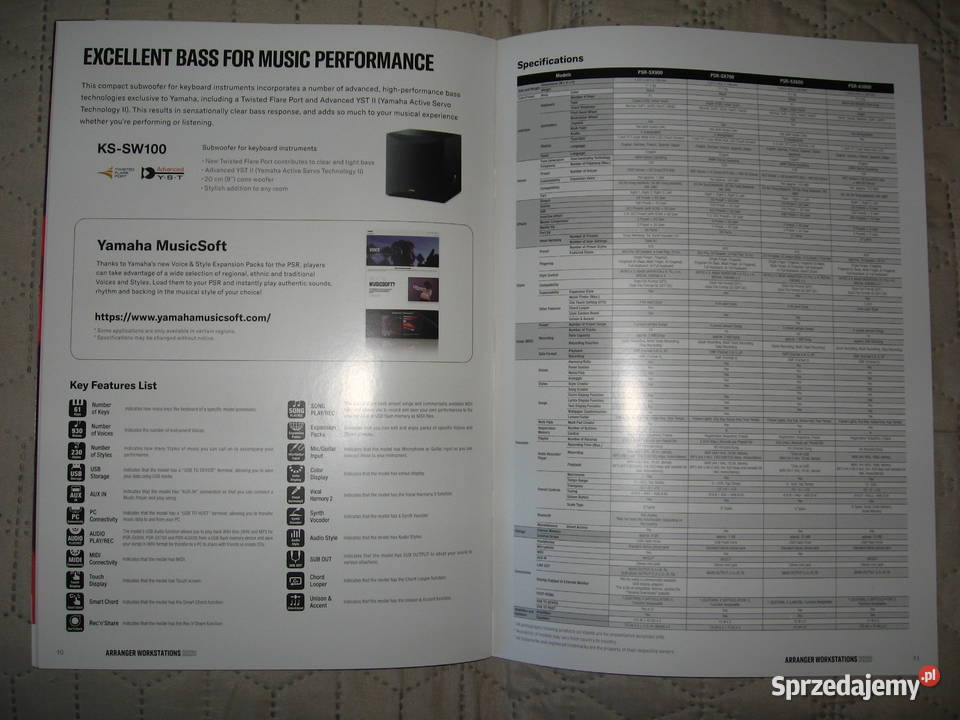 Yamaha Arranger Workstations 2020 catalog