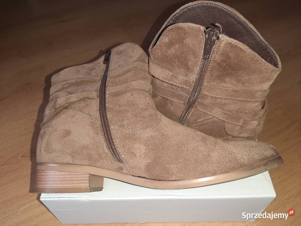 Buty zamsz brązowy VINCEZA r41