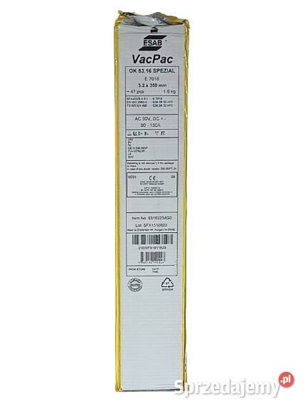 Elektroda ESAB OK 6 5316 SPEZIAL 32x350 mm opak sprzedam