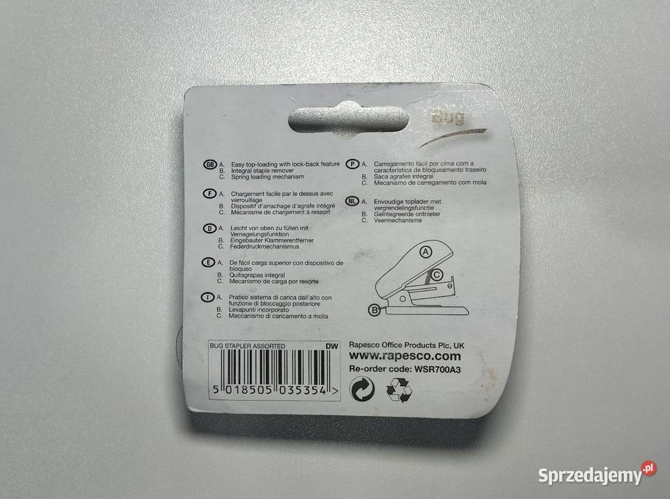 Zszywacz zielony nowy DPD łódzkie Inczew