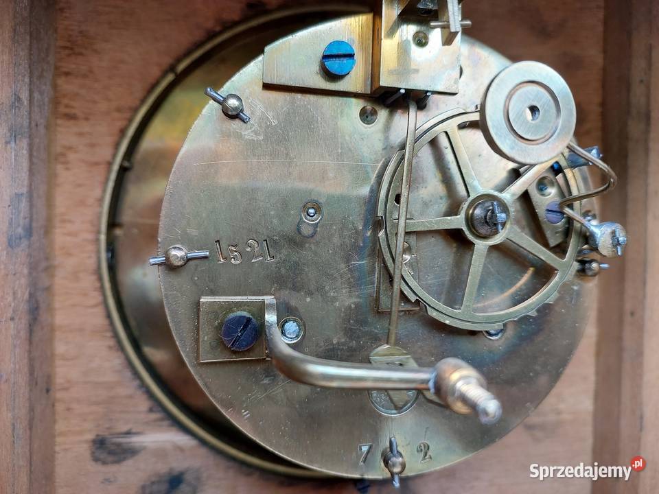 Zabytkowy zegar kominkowy francuski Samuel Marti Tczew