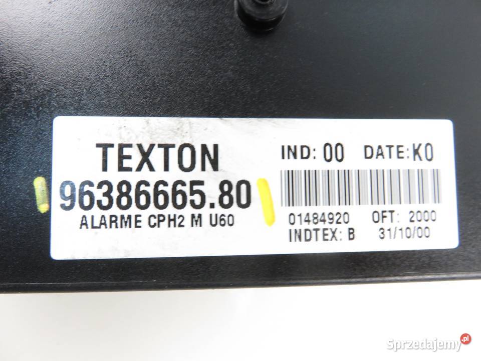 MODUŁ KOMFORTU PEUGEOT 806 9638666580 osobowe