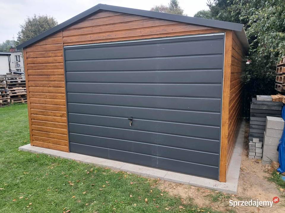 Garaż blaszany 4x5 WZMOCNIONY PROFILAMI