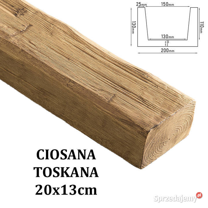 Belka Rustykalna Ciosana 20x13 TOSKANA