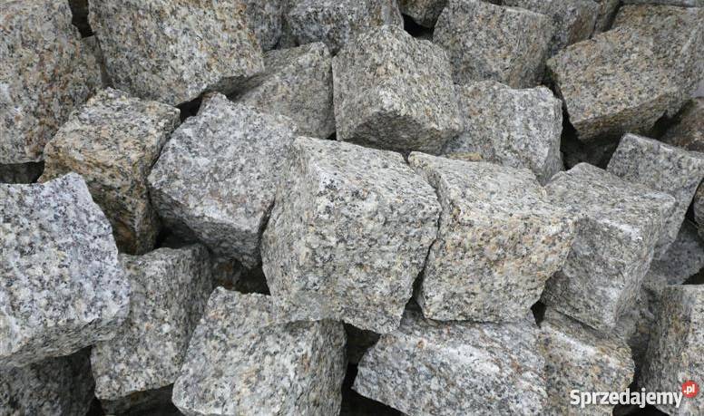 Kostka granitowa szara kolorowa małopolskie Ciężkowice