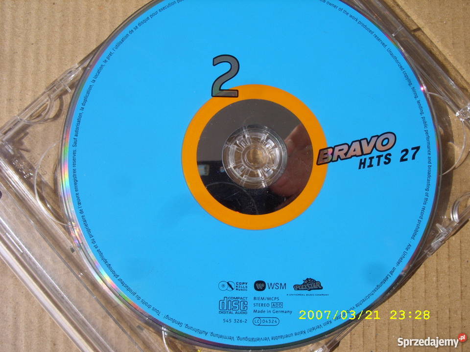 cd BRAVO HITS 27 VOL 1 i 2 bez okladki Wołów