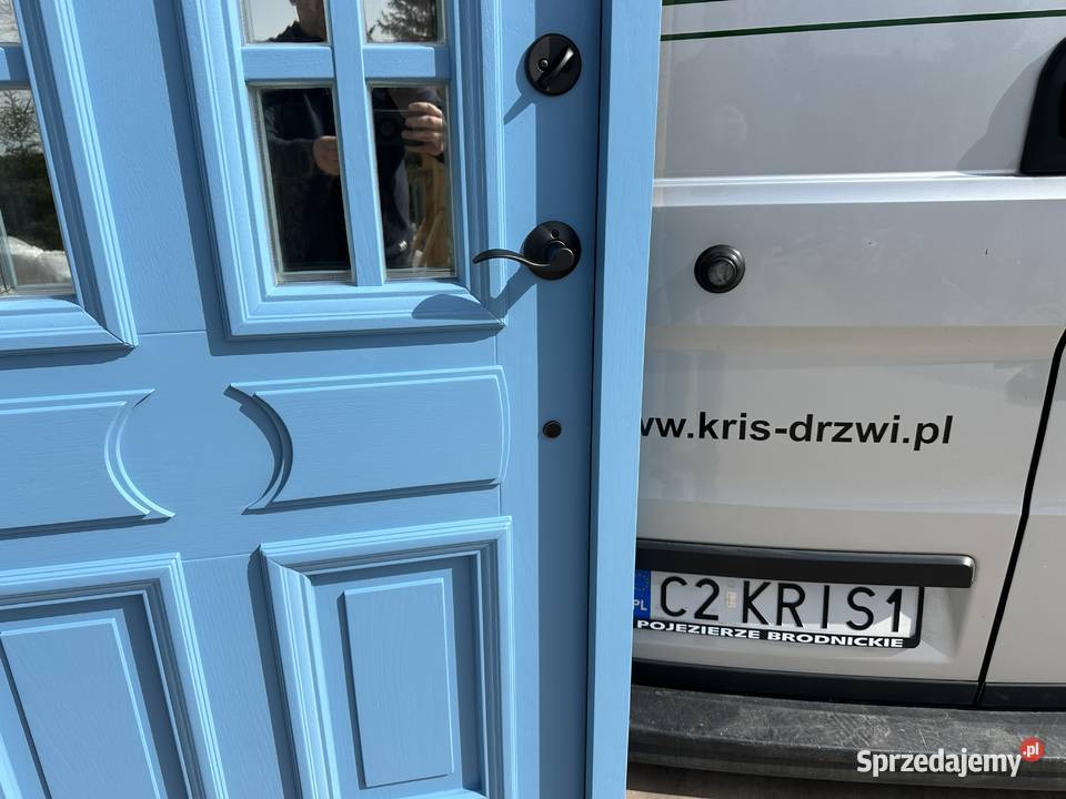 Drzwi zewnętrzne RĘKI drewniane Amerykańskie z Grzybno