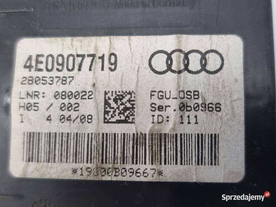 MODUŁ AUDI S8 D3 4E0907719 Lipno