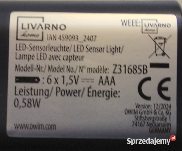 Listwa świetlna LED z czujnikiem ruchu Livarno Łódź