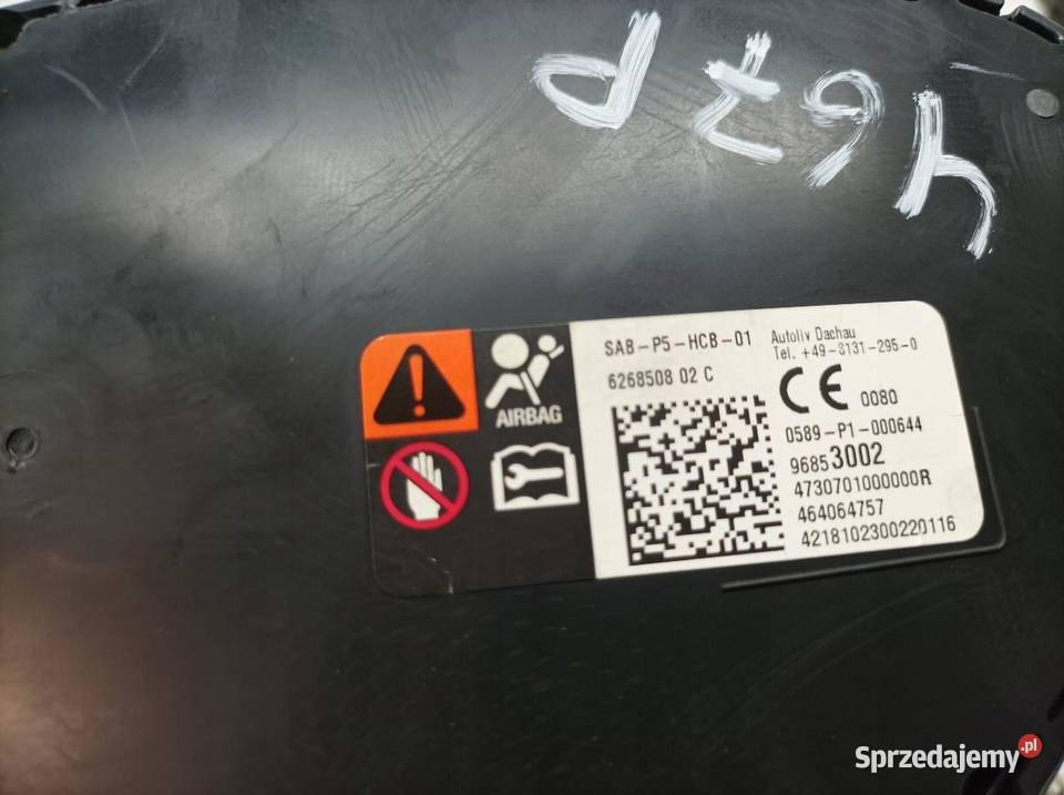 PODUSZKA POWIETRZNA AIRBAG PRAWA FOTELA PASAŻERA Poduszki powietrzne sprzedam
