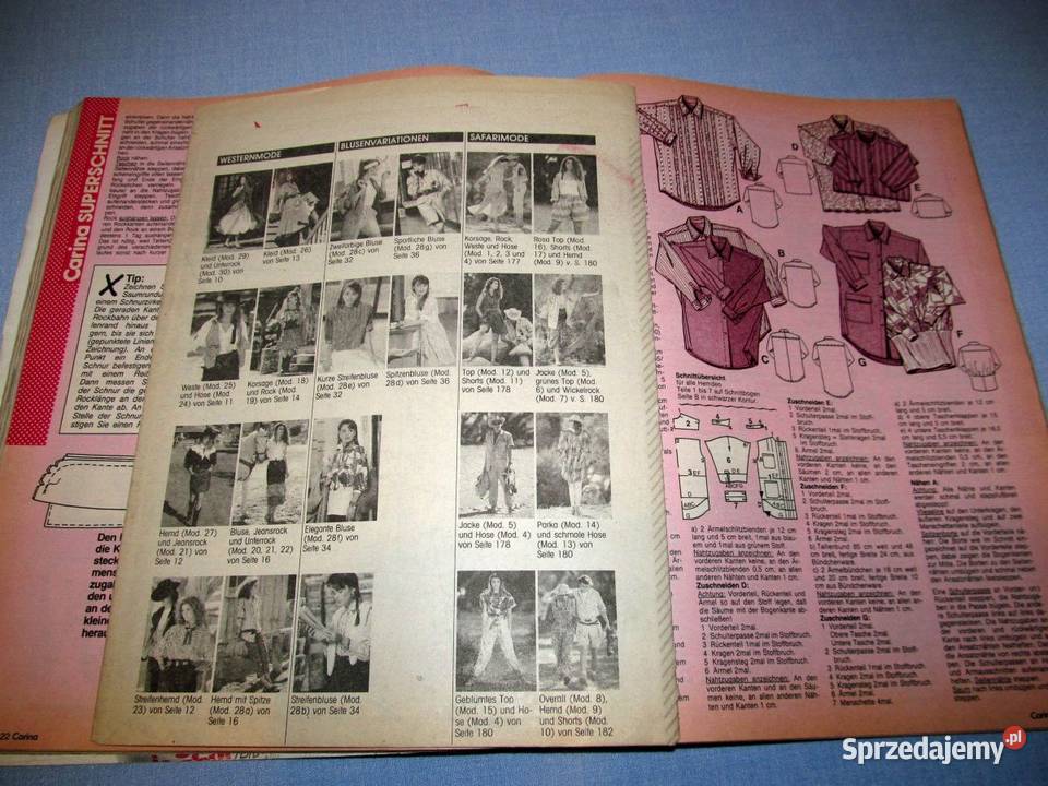 Carina Burda 161987 Moda młodzieżowa z wykrojami Hobbystyczne Skępe