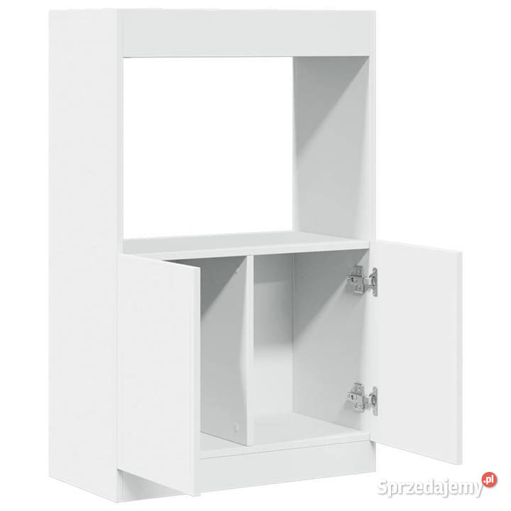 Wysoka szafka biała 63x33x100 materiał