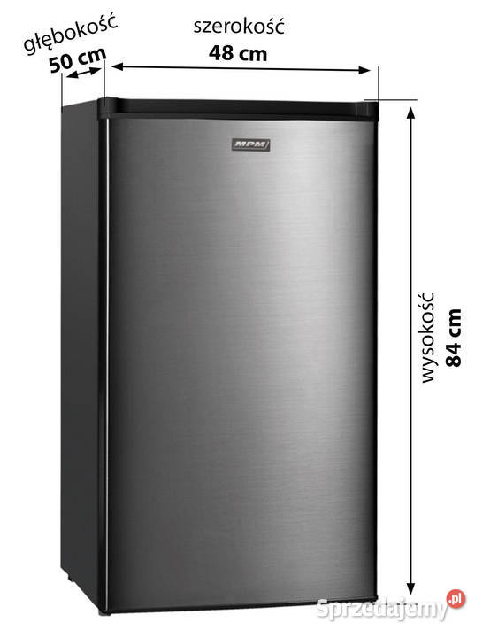 Lodówka MPM 112CJ16AA 84 Srebrna 48cm Łobez
