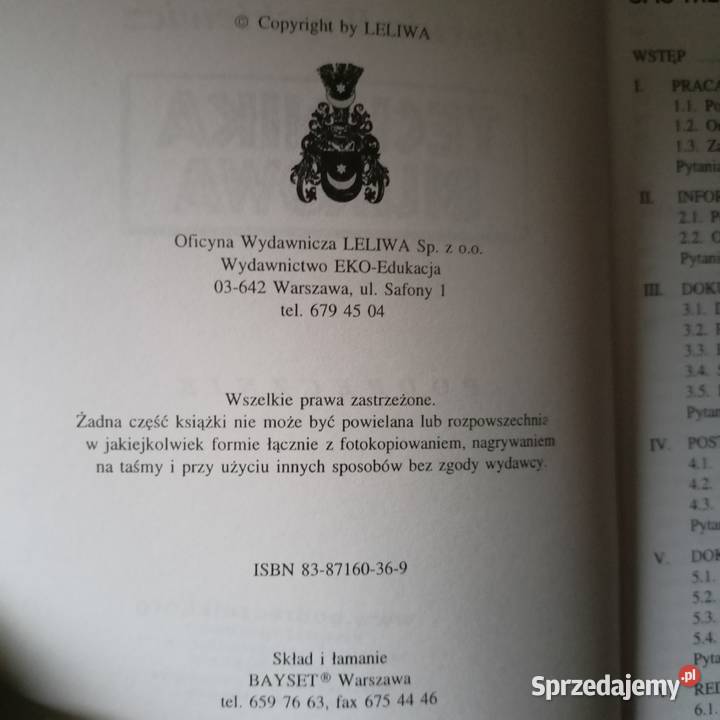 Technika biurowa książki pierwsze wydanie Warszawa