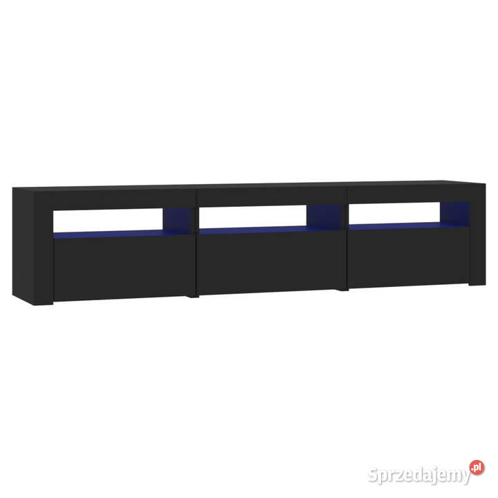 Szafka pod TV z oświetleniem LED czarna Szafki Warszawa
