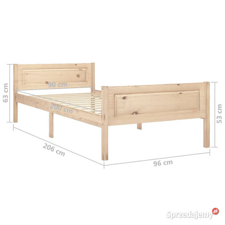 Rama łóżka z litego drewna sosnowego 90 x 200 Warszawa sprzedam