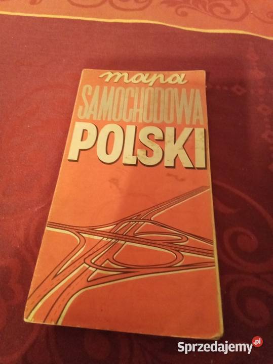 Mapa samochodowa polski 1980 mazowieckie Warszawa