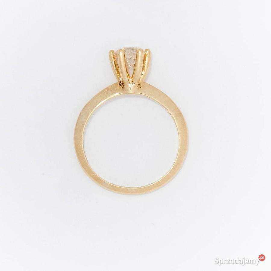TIFFANYCo Pierścionek złoty 14K brylant 075ct