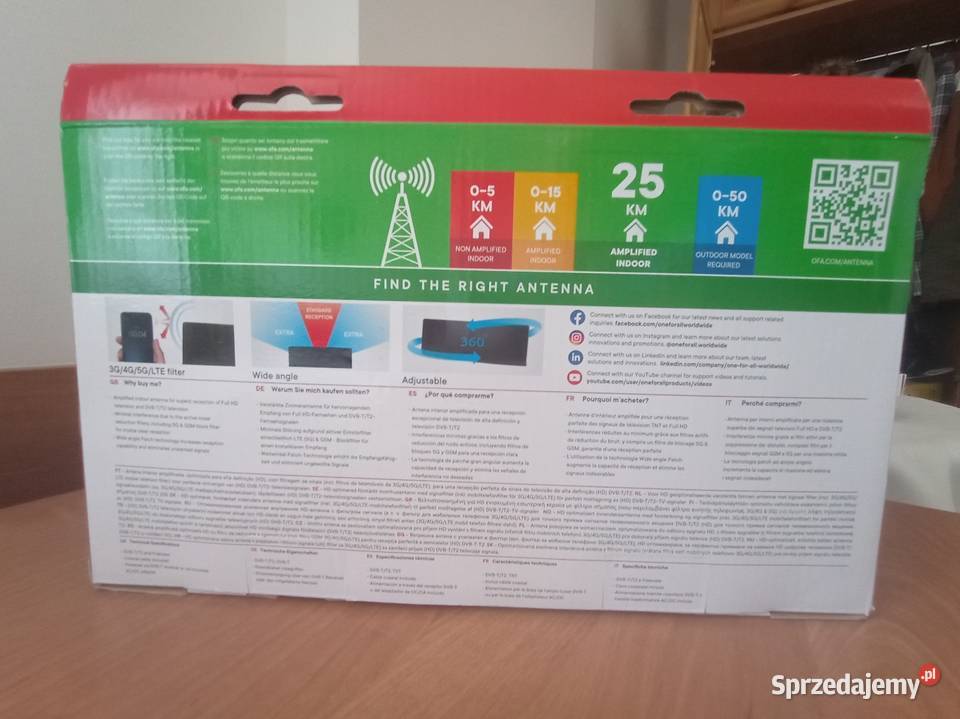 Antena pokojowa DVBT do TV