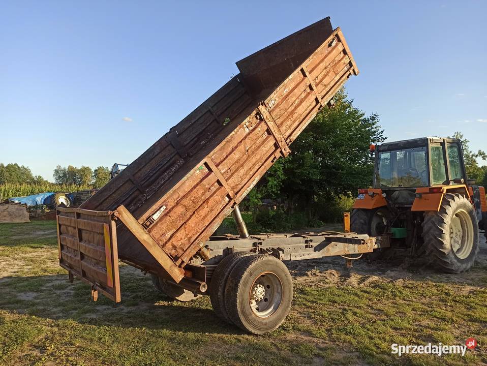 Przyczepa jednoosiowa wywrotka kiper nieuszkodzony Przyczepy rolnicze lubelskie sprzedam