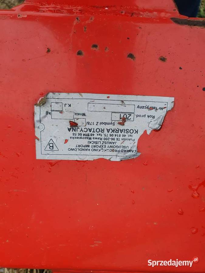 Kosiarka rotacyjna 165 uszkodzony