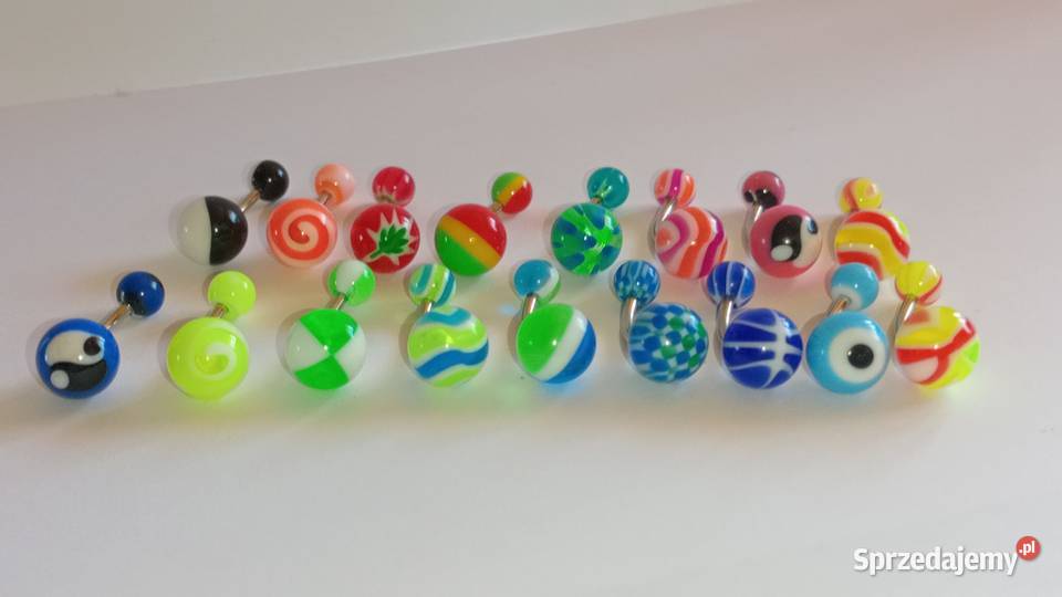 Kolczyki do pępka z kulkami akrylowymi Kolczyki Nowy Sącz