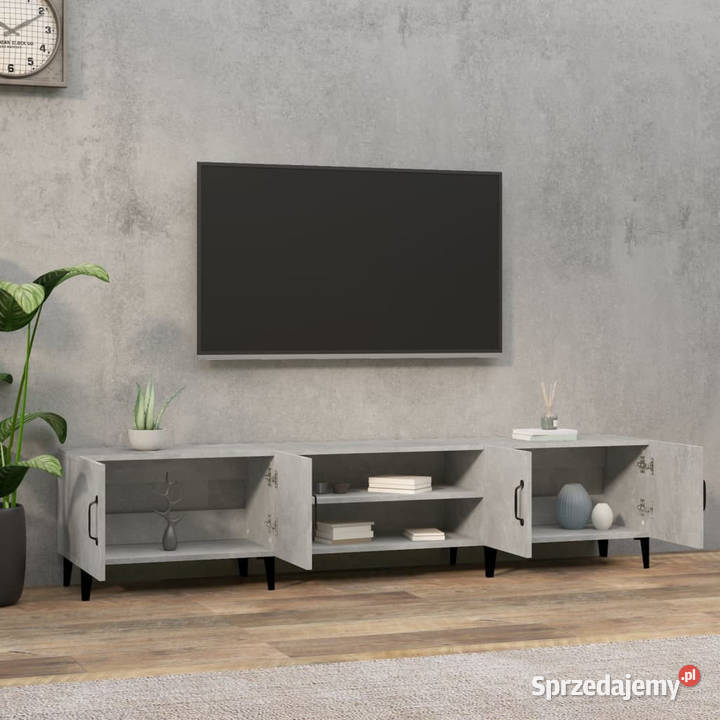 Szafka pod TV szarość betonu 180x315x40 WM816268 Warszawa sprzedam