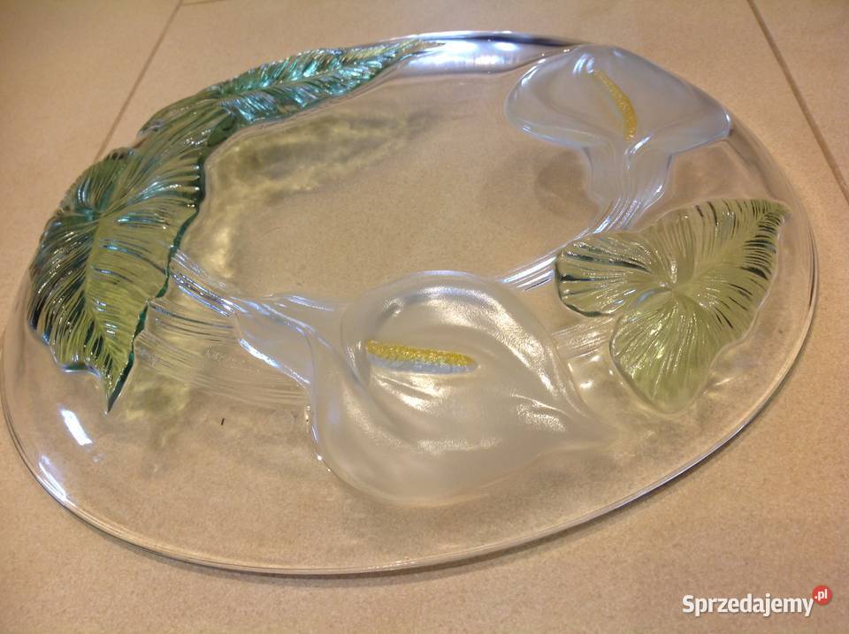 Piękna Szklana Patera KALIE Nowa Sól
