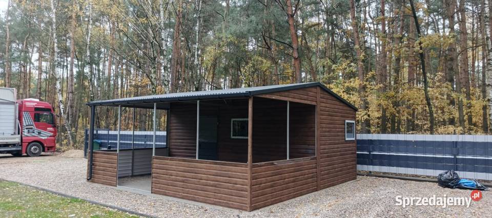Garaż Blaszany z wiatą oblachowaną 65 Ciemny Pozostałe Kielce