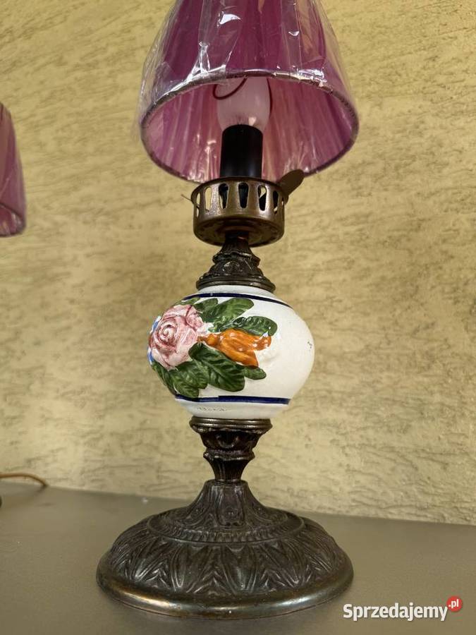 Lampka nocna stołowa biurowa stylowa ceramiczna mazowieckie Garwolin